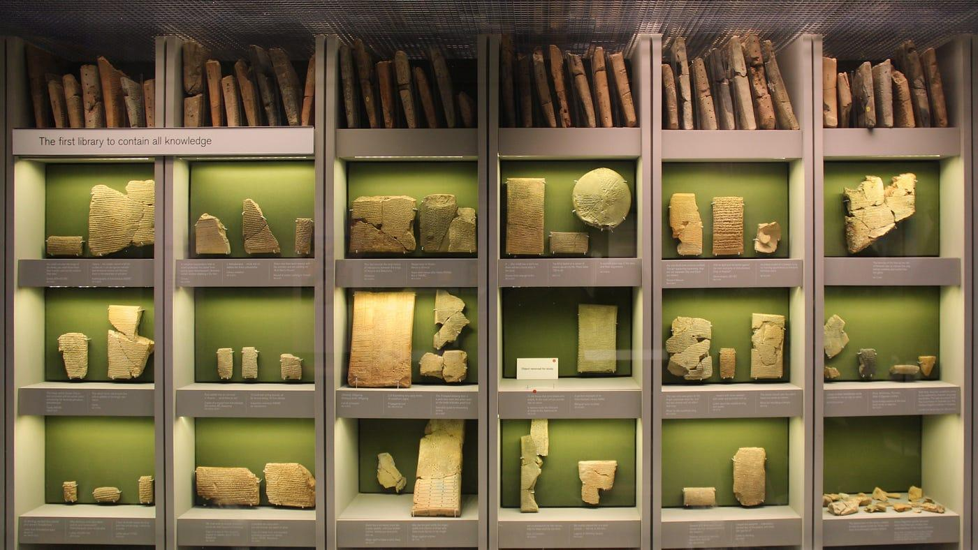 Ashurbanipal’s Library was assembled in Nineveh in the seventh century BCE. It contained thousands of clay tablets covering literature, medicine, religion, science and administration, including parts of the Epic of Gilgamesh. It is one of the most significant surviving collections of written knowledge from the ancient world.